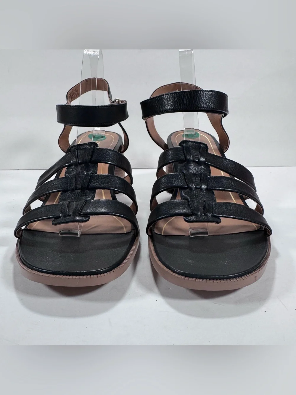 Vionic Maisy Black Strappy Chunky Heel Comfort Shoe Sandals Women Size 12